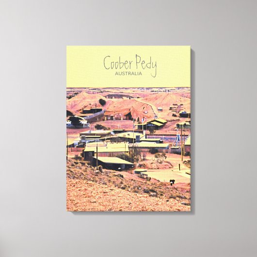 Coober Pedy mijnstad Australië reizen Canvas Afdruk (Voorkant)