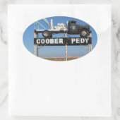 Coober Pedy Outback Australia Souvenir Foto Ovale Sticker (Tas)