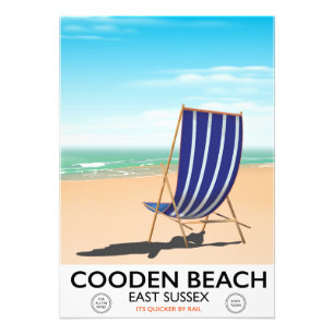 Cooden Beach East Sussex poster voor reizen naar O