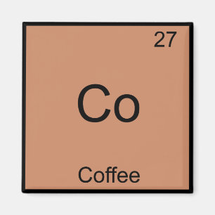 Cooffee Chemistry Element Symbol Funny Magneet