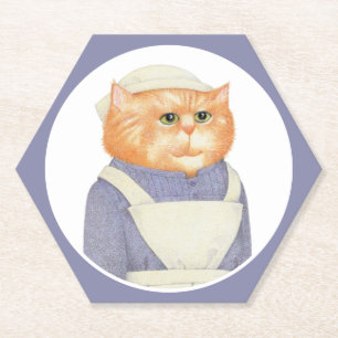 COOK CAT Hexagon Papier Onderzetters