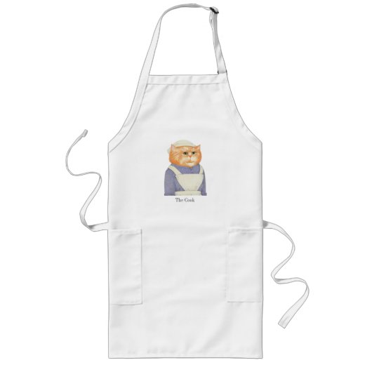 COOK CAT Long Schort (Voorkant)