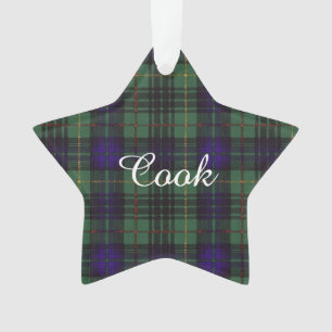 Cook clan Pset Scottish kiltartan Ornament