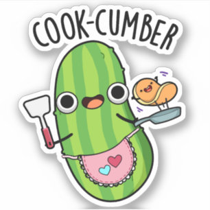 Cook-cumber Grappige komkommerwoordspeling Sticker