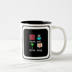 "Cook. Eet. Drink. Blog." Tweetone Mok