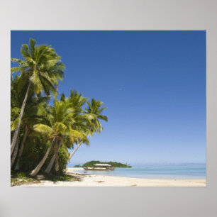 Cook Eilanden, Aitutaki. Polynesische kano tour na Poster