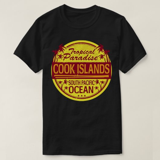 Cook Islands Tropisch Paradijs T-shirt (Design voorkant)