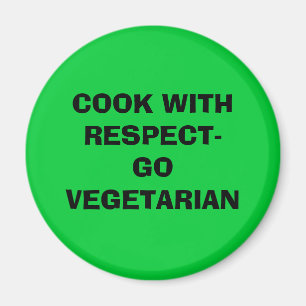 COOK MET RESPECT GO VEGETARIAN MAGNEET