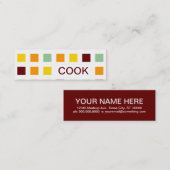 COOK (moskeesvierkantjes) Mini Visitekaartje (Voorkant / Achterkant)