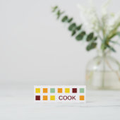 COOK (moskeesvierkantjes) Mini Visitekaartje (Staand voorkant)