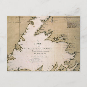 COOK: NEWFOUNDLAND, 1763 BRIEFKAART