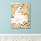 COOK: NEWFOUNDLAND, 1763 CANVAS AFDRUK (Insitu (Houten vloer))