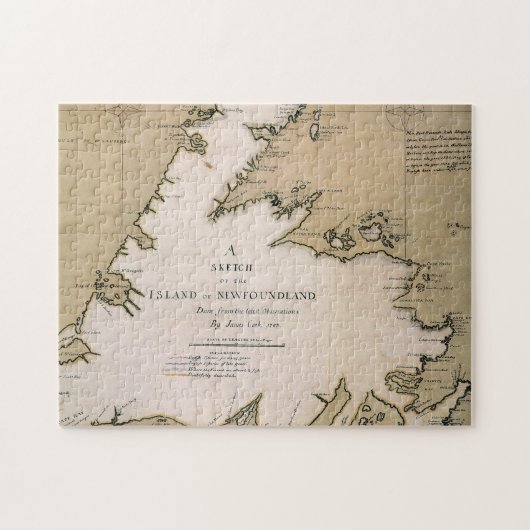 COOK: NEWFOUNDLAND, 1763 LEGPUZZEL (Horizontaal)