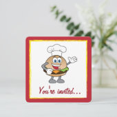 Cook-out met Cheeseburger Kaart (Staand voorkant)