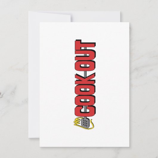 Cook Out (restaurant) Kaart (Voorkant)