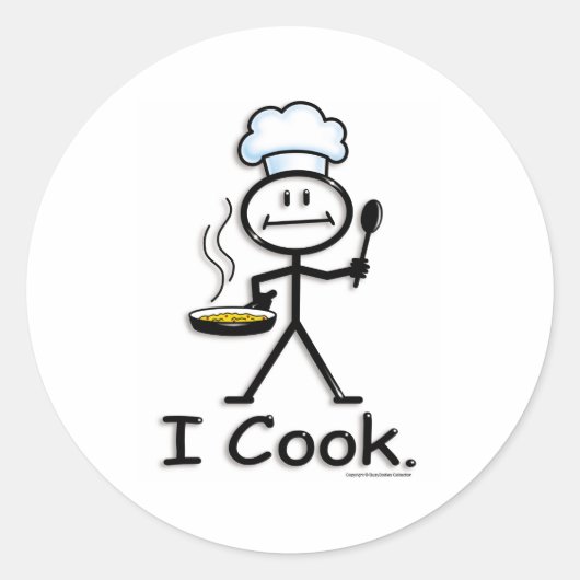 Cook Ronde Sticker (Voorkant)