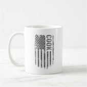 Cook USA Flag Distressed design Koffiemok (Links)