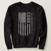 Cook USA Flag Distressed design Trui (Design voorkant)