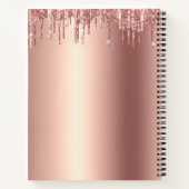 Cookbook Cupcake Roos Gold Copper Glitter Notitieboek (Achterkant)