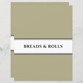 Cookbook Divider | Brood en rollen | Sage Black Wh (Voorkant / Achterkant)