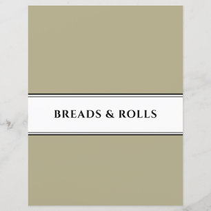 Cookbook Divider Brood en rollen Sage Black Wh