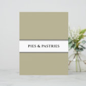 Cookbook Divider | Pie en banketbakken | Sage Blac (Staand voorkant)