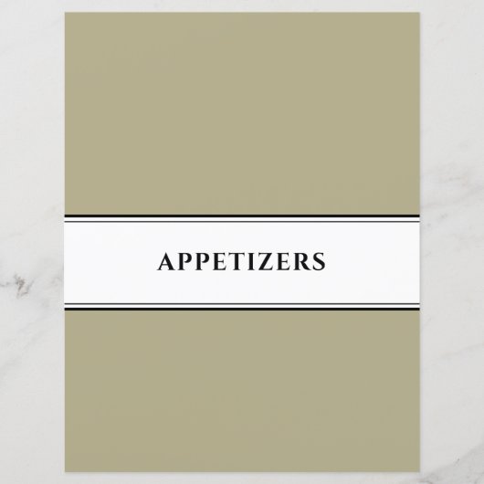 Cookbook Divider | Verzoekers | Sage Black White (Voorkant)
