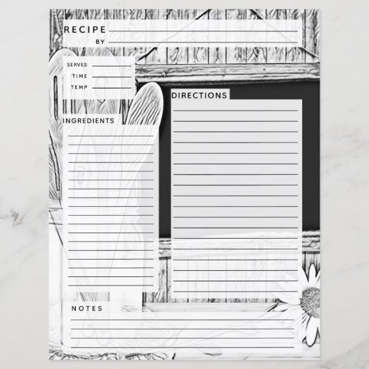 Cookbook Recipe Insert (Achterkant)