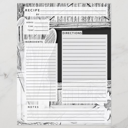 Cookbook Recipe Insert (Voorkant)
