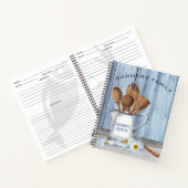 Cookbook Waterverf Ontvangt gereedschap Hout Daisy Notitieboek (Binnen)