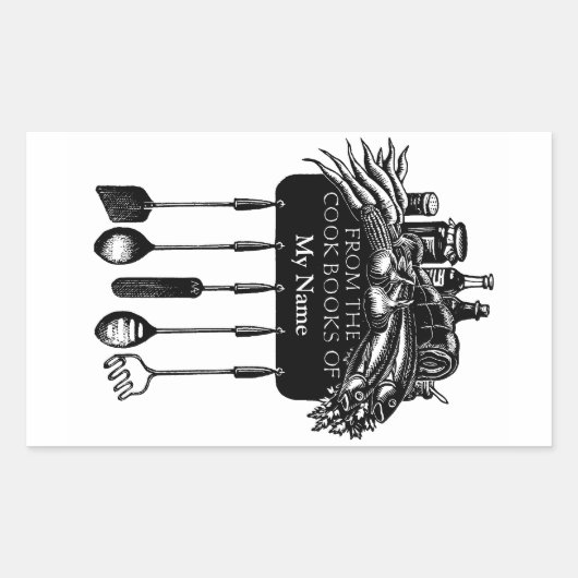 Cookbooks Bookplate Sticker (Voorkant)
