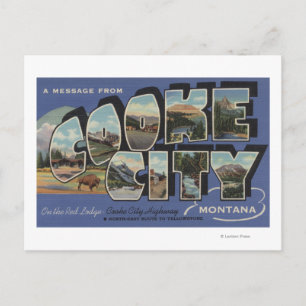 Cooke City, Montana - grote letterscènes Briefkaart
