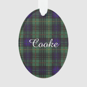 Cooke clan Pset Scottish kiltartan Ornament