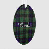 Cooke clan Pset Scottish kiltartan Ornament (voorkant)