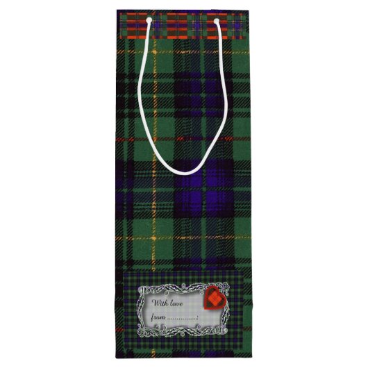 Cooke clan Pset Scottish kiltartan Wijn Cadeautas (Achterkant)