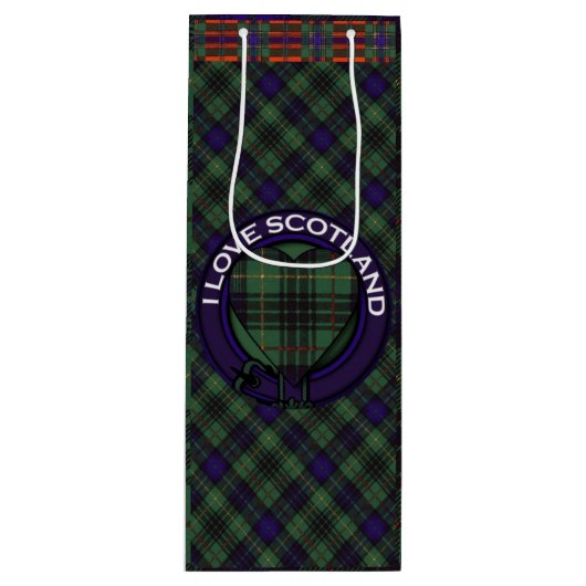 Cooke clan Pset Scottish kiltartan Wijn Cadeautas (Voorkant)