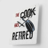 Cookehangslot in ruste vierkante klok (Hoek)