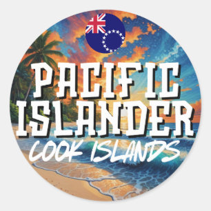 Cookeiland Stille Oceaan Ronde Sticker