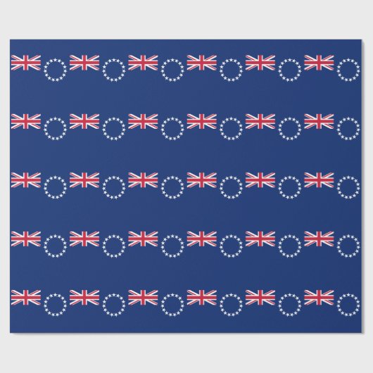 Cookeilanden vlag cadeaupapier (Vlak)
