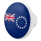 Cookeilanden vlag keramische knop (Rechts)