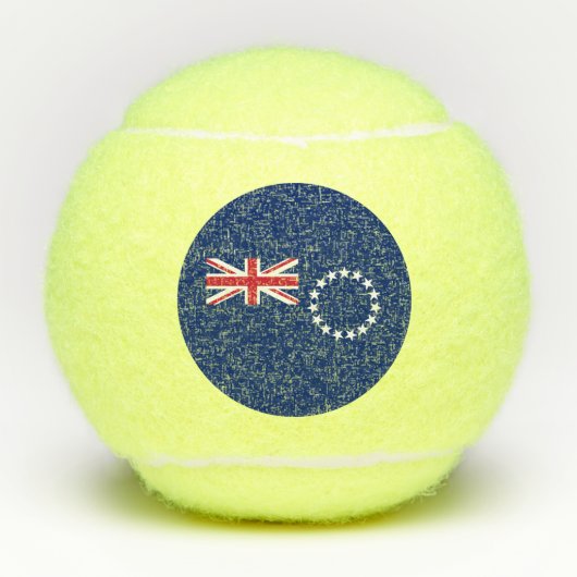 Cookeilanden vlag tennisballen (Voorkant)