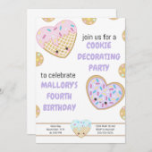 Cookie Anniversaire Invitation de fête Cookie Déco (Devant / Derrière)