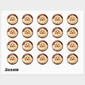 Cookie au chocolat - Sticker rond classique (Feuille)