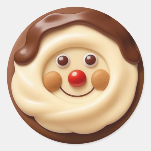 Cookie au chocolat - Sticker rond classique (Devant)