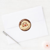 Cookie au chocolat - Sticker rond classique (Enveloppe)