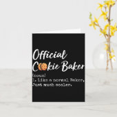 Cookie Baker Definition Funny Christmas Baking  Kaart (Gele Bloem)