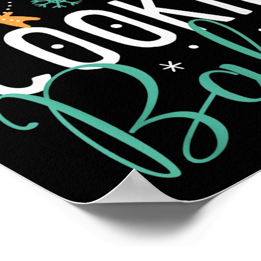 Cookie Baker Funny Christmas Couples Matching  Poster (Hoek)