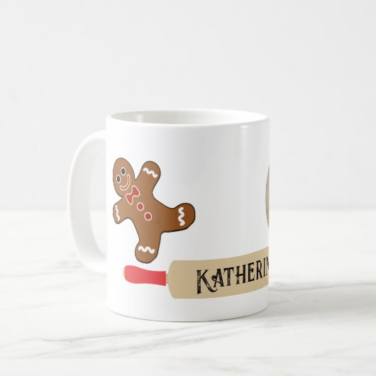 Cookie Baker Mok Gingerbrood Cutout Man Kerstmis (Voorkant links)