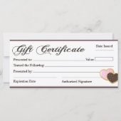 Cookie Bakery Cookie Cadeaubonnen (Achterkant)