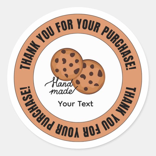 Cookie Bakery & Small Business Ronde Sticker (Voorkant)